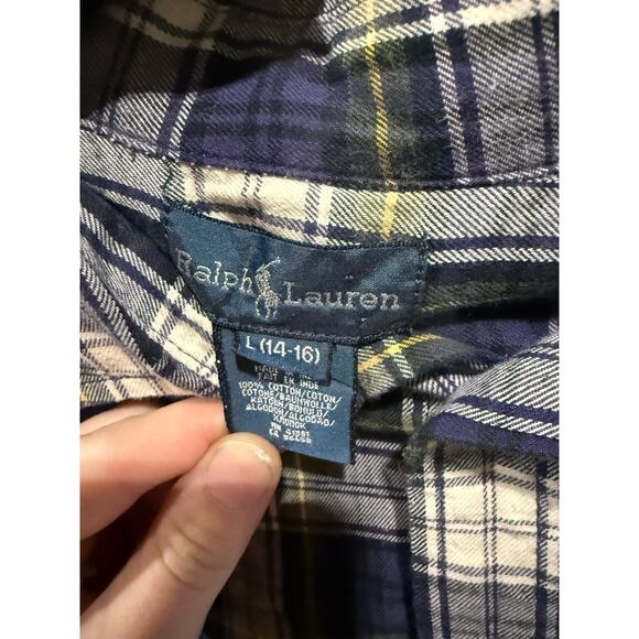 Ralph Lauren- Blue/Green- Plaid Button Down- Size L - Picture 3 of 8
